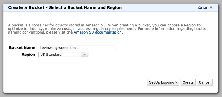 Creating a new S3 bucket